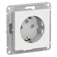 Розетка с/у AtlasDesign 1м с/з с з/ш белый IP20 механизм 16А (упак-20шт) SchE          