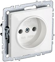Розетка с/у BRITE 1м б/з белый IP20 механизм 10А ИЭК          