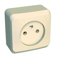 Розетка о/у Этюд 1м б/з кремовый IP20 16А (упак-25шт) SchE          