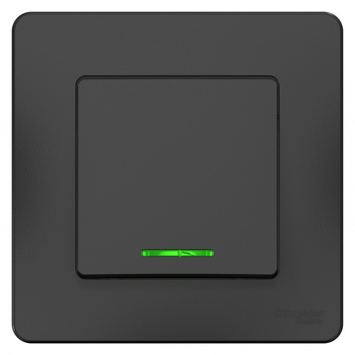 Выключатель с/у Бланка 1кл антрацит IP20 10А с инд. (упак-10шт) SchE                                         фото 3                    