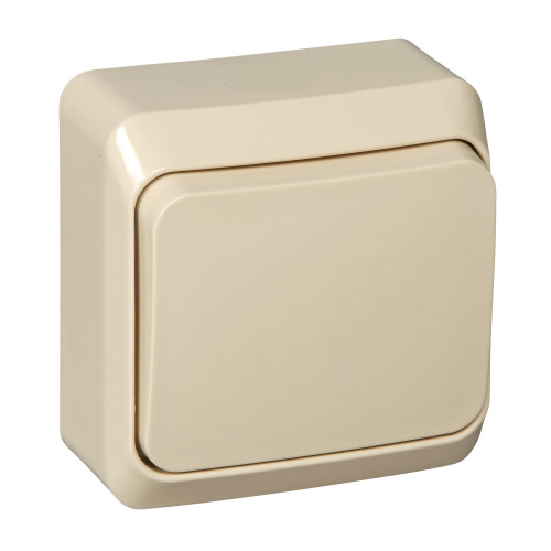 Переключатель о/у Этюд 1кл. кремовый, IP20 10А на 2 направления (упак-25шт) SchE                                        