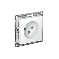 Розетка с/у AtlasDesign 1м б/з белый IP20 механизм 16А (упак-20шт) SchE          