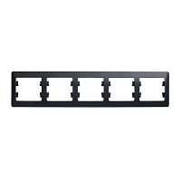 Рамка GLOSSA 5м антрацит, горизонтальная (упак-5шт) SchE          
