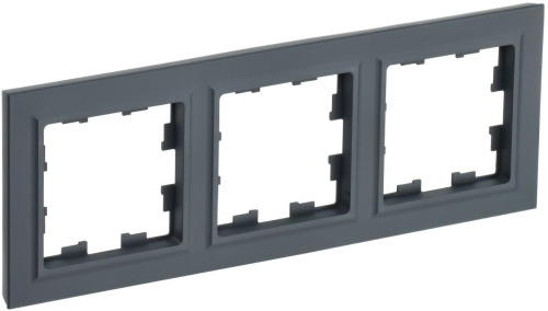 Рамка BRITE 3м графит ИЭК                                        