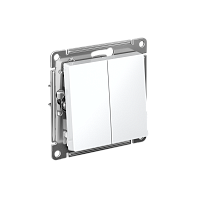 Переключатель с/у AtlasDesign 2кл. белый, механизм IP20 10А на 2 направления (упак-20шт) SchE          