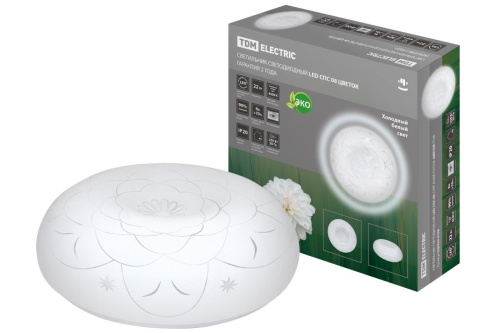 Светильник светодиодный LED СПС 08 22Вт 4000К D35см, Цветок ТДМ                                        