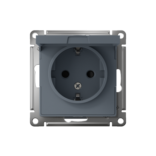 Розетка с/у AtlasDesign 1м с/з с з/ш грифель IP20 механизм 16А с защ.крыш. (упак-10шт) SchE                                         фото 2                    