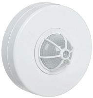 Датчик движения 1100Вт ДД 024В потолочный белый 180-360 град, дальность 6м, IP33, ИЭК          