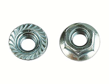 Гайка с насечкой, препятствующей откручиванию М6 (упак 200шт)          