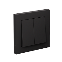 Выключатель с/у AtlasDesign 2кл карбон, в сборе IP20 10А (упак-5шт) SchE          