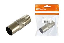 Переходник гнездо F - штекер TV, инд. упаковка ТДМ          