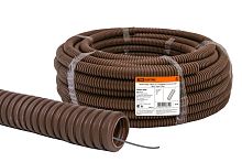 Труба гофрированная ПВХ с зондом 25 (25м) легкая "ЭКО" бук ТДМ          