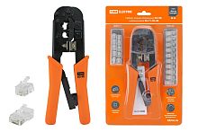 Набор: клещи обжимные KO-9E (RJ-11/45), наконечники RJ-11(10 шт), RJ-45(10 шт), «МастерЭлектрик» ТДМ          