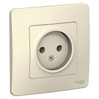Розетка с/у Бланка 1м б/з молочный IP20 16А (упак-10 шт) SchE          