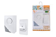 Звонок беспроводной на батарейках "Народный" ЗББ-Н-11/4-32М (32 мелодии, кнопка IP30, 2х1,5В АА, ТДМ          