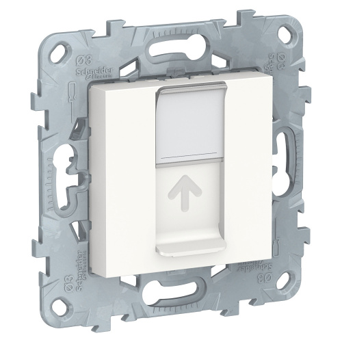Розетка  компьютерная Unica new, RJ45, одиночная, кат. 6 UTP, белый SchE                                        