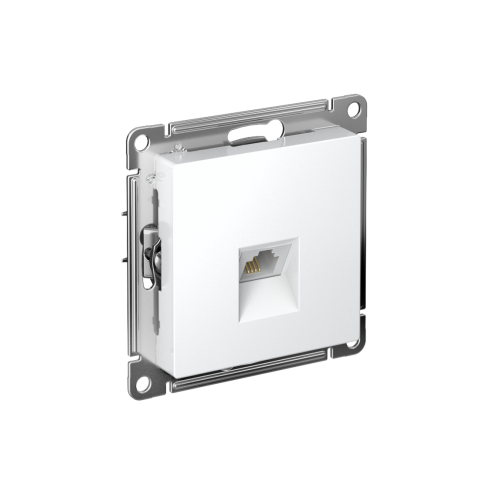 Розетка c/у AtlasDesign RJ11 1м белый механизм (телеф.) (упак-10шт) SchE                                        