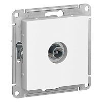 Розетка с/у AtlasDesign TV 1м белый механизм 1DB оконечная (упак-10шт) SchE          