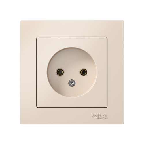 Розетка с/у AtlasDesign 1м б/з бежевый IP20 в сборе 16А (упак-15шт) SchE                                         фото 2                    