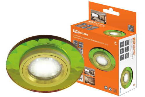 Светильник встраиваемый СВ 03-03 MR16 50Вт G5.3 мульти/золото ТДМ                                        