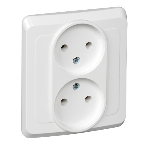 Розетка с/у Этюд 2м б/з белый IP20 16А (упак-20шт) SchE                                        