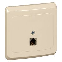 Розетка с/у Этюд RJ11 1м кремовый (телеф.) (упак-10шт) SchE          