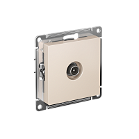 Розетка с/у AtlasDesign TV 1м бежевый механизм 4DB проходная (упак-10шт) SchE          