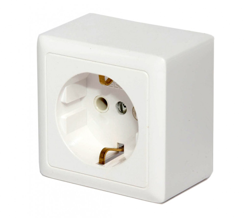 Розетка ХИТ О/У с/з б/ш 16А, белый 250В, SchE                                         фото 3                    