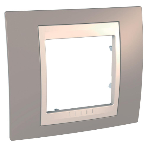 Рамка Unica Хамелеон 1м коричневый/бежевый SchE                                         фото 5                    