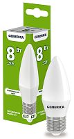 Лампа светодиодная   8Вт E27 C35 4000К свеча (упак-100шт) GENERICA          