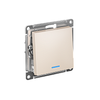 Переключатель с/у AtlasDesign 1кл. бежевый,механизм IP20 10А с инд.на 2 направления (упак-20шт) SchE          