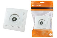 Розетка с/у Таймыр телевизионная типа F (SAT) белая "Таймыр" ТДМ          