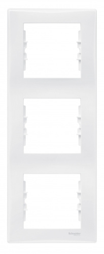 Рамка Sedna 3м белый вертикальная (упак-1шт) SchE                                         фото 2                    