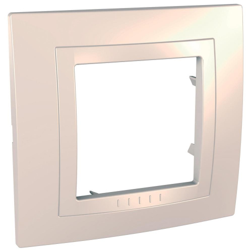 Рамка Unica 1м бежевый (с декоративным элементом) SchE                                         фото 3                    