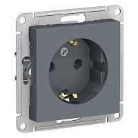 Розетка с/у AtlasDesign 1м с/з грифель IP20 механизм 16А (упак-10шт) SchE          