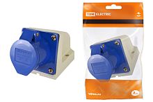 Розетка 113 стационарная 2Р+РЕ 16А 220В IP44 ТДМ          