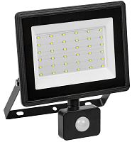 Прожектор светодиодный 50Вт с датчиком движения СДО 06 6500K IP54 черный ИЭК          