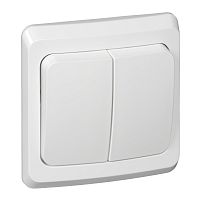Выключатель с/у Этюд 2кл белый IP20 10А (упак-20шт) SchE          