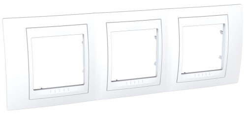 Рамка Unica Хамелеон 3м белый горизонтальная SchE                                         фото 6                    