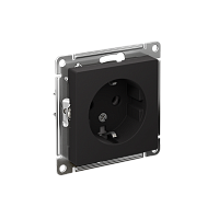 Розетка с/у AtlasDesign 1м с/з карбон IP20 механизм 16А (упак-5шт) SchE          
