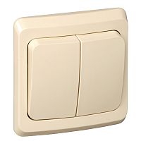 Выключатель с/у Этюд 2кл кремовый IP20 10А (упак-20шт) SchE          