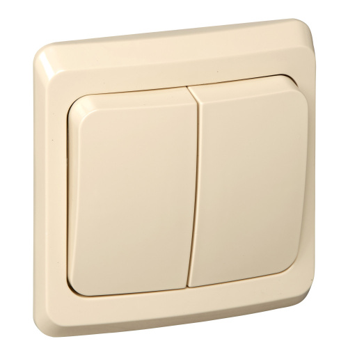 Выключатель с/у Этюд 2кл кремовый IP20 10А (упак-20шт) SchE                                        