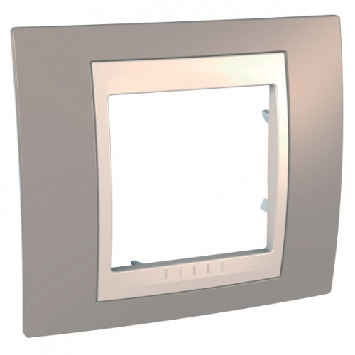 Рамка Unica Хамелеон 1м коричневый/бежевый SchE                                         фото 6                    