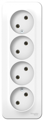 Розетка о/у Бланка 4м б/з белый IP20 16А изол.пл. (упак-5 шт) SchE                                         фото 5                    