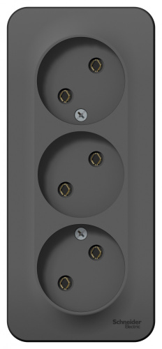Розетка о/у Бланка 3м б/з антрацит IP20 16А изол.пл. (упак-6шт) SchE                                         фото 3                    