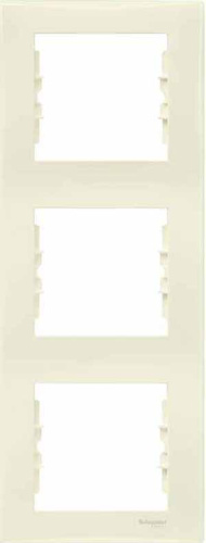 Рамка Sedna 3м бежевый вертикальная (упак-1шт) SchE                                         фото 5                    