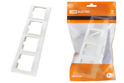 Рамка Таймыр 4м белый горизонтальная ТДМ                                        