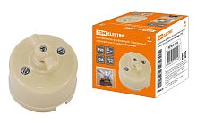 Выключатель фарфоровый поворотный с ручкой (бантик) 10А сл.кость «Болонь» ТДМ          