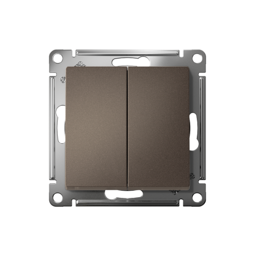 Выключатель с/у AtlasDesign 2кл мокко, механизм IP20 10А (упак-10шт) SchE                                         фото 2                    