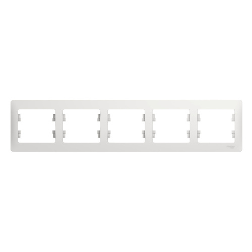 Рамка GLOSSA 5м белый, горизонтальная (упак-5шт) SchE                                        